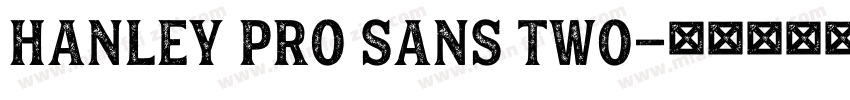 Hanley Pro Sans Two字体转换